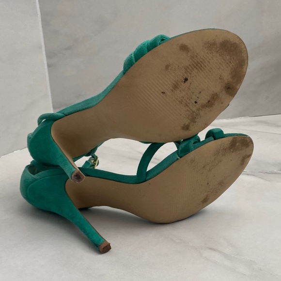Steve Madden Turquoise Suede Heels - 6.5 - Picture 6 of 8